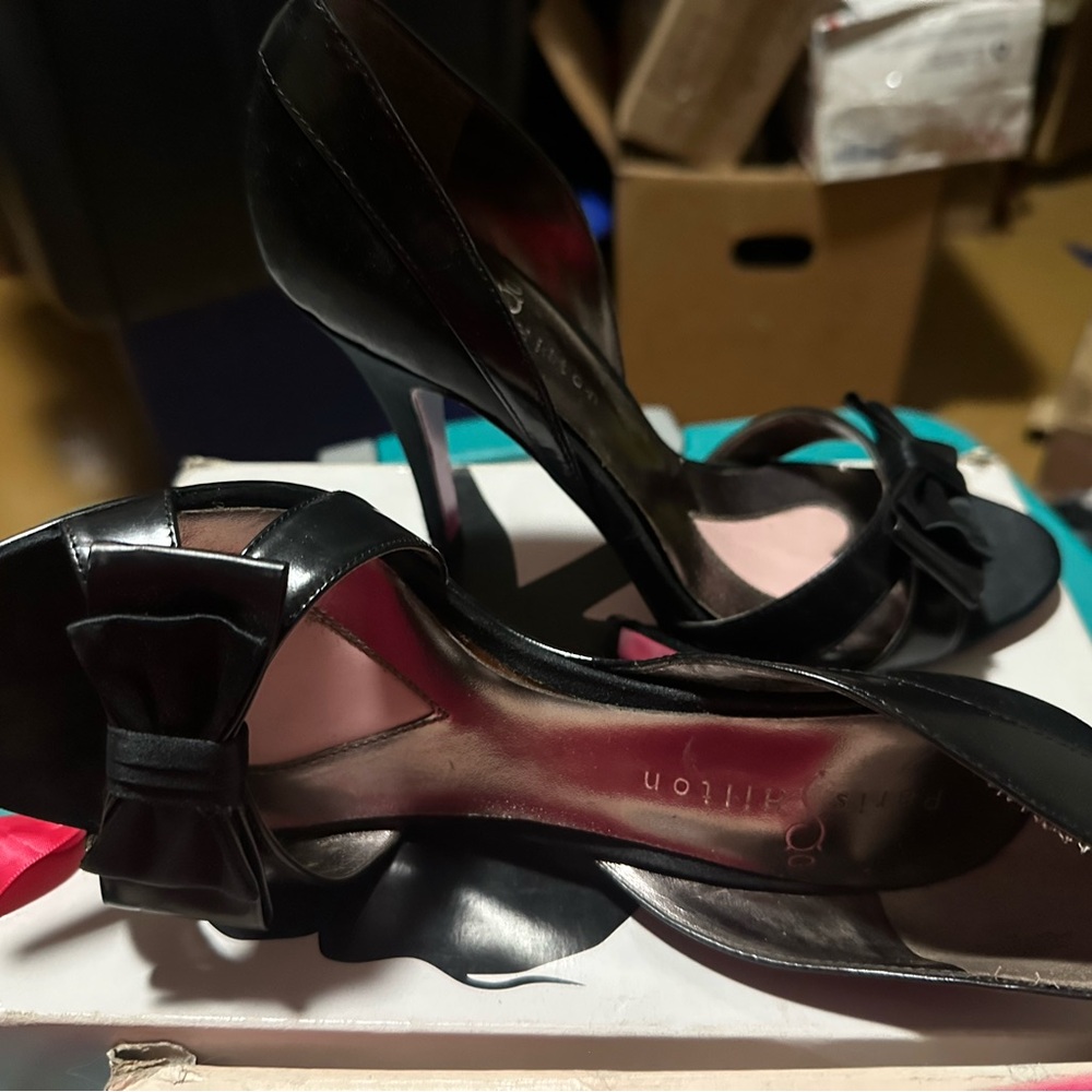 BCBG Black Heels with Bow